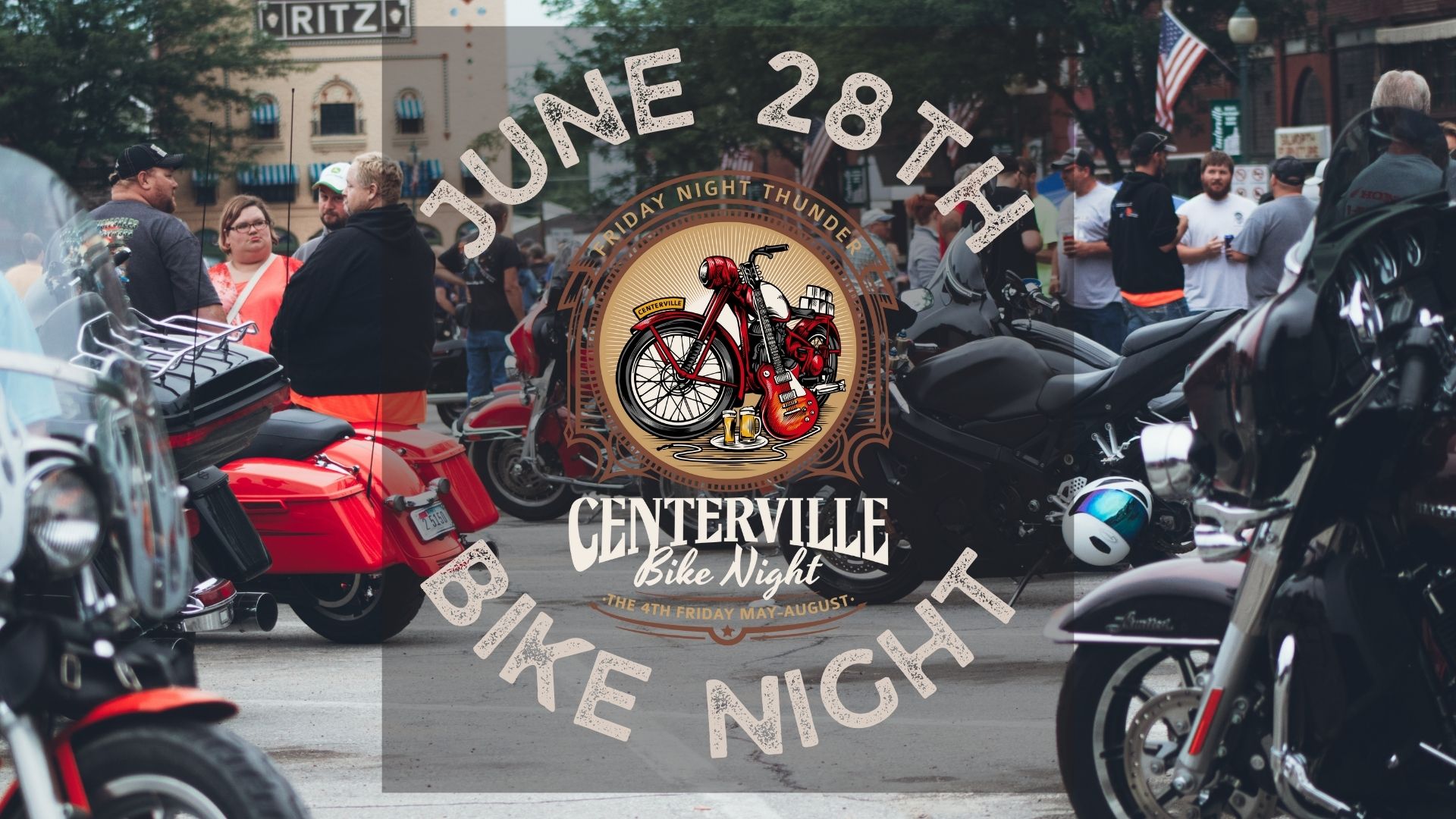 Centerville Bike Night promotion June 28th 2024