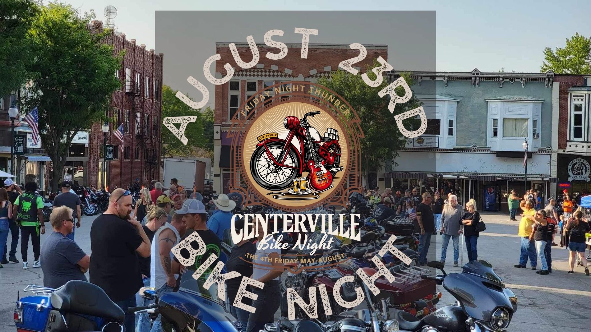Centerville Bike Night promotion August 23, 2024