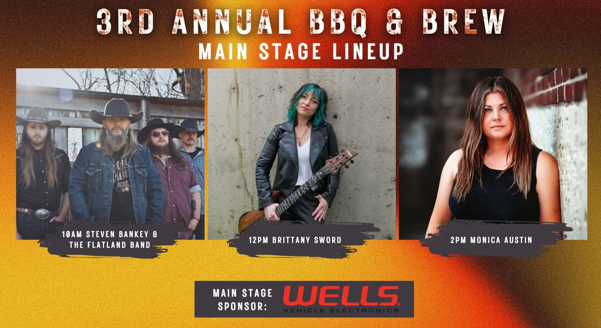 3rd Annual BBQ and Brew Festival Main Stage Lineup